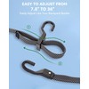 6 Pcs 36 Inch Flat Adjustable Bungee Cords with Hooks,