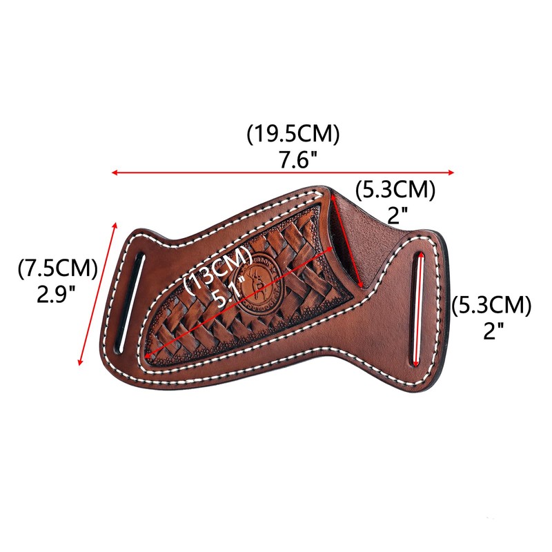 Tourbon Leather Fixed Blade Knife Sheath for Belt Knives Holder