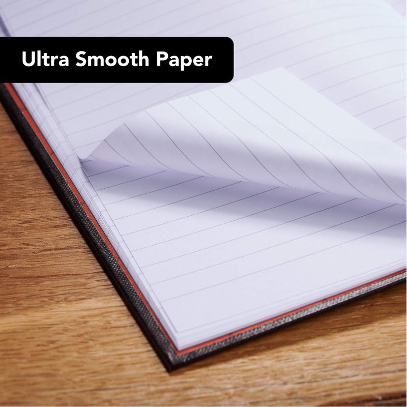 Oxford Black n' Red A5 Notebook, Hardback Casebound, Lined, 192