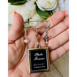 Remembrance Brooch Pin for Wedding or Funeral Boutonniere Pin Mother of The Bride Groom Missing You Cross Charm