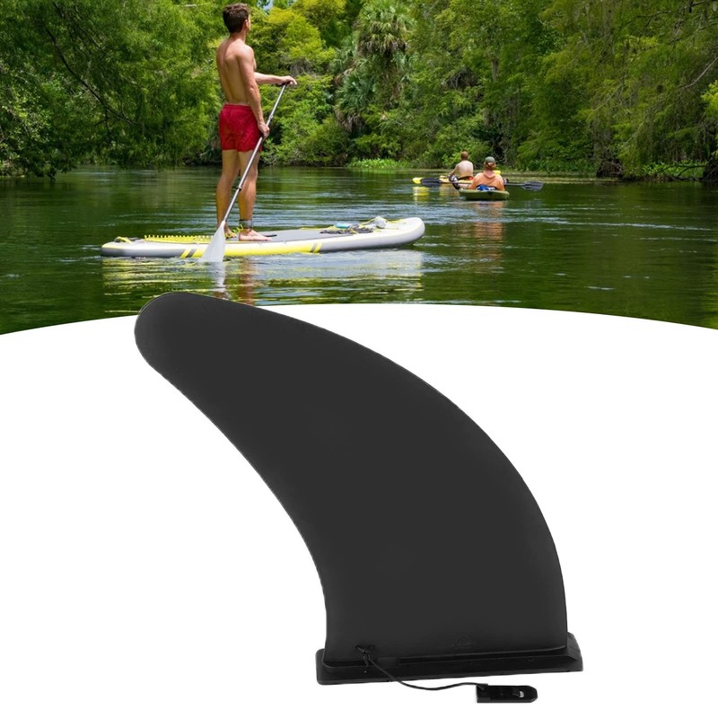 Surf SUP Fin, 11in Surfboard Fin Fixed Socket Type Black