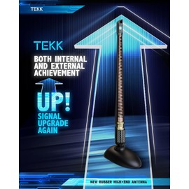 TEKK Carbon Fiber Short Antenna Compatible with FJ Cruiser 2007-2015/7.9 Inches Premium Flexible Rubber/Designed for Enhance FM/AM Radio Signal Reception