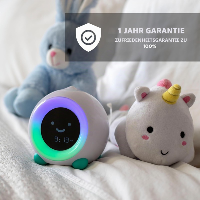 LittleHippo Mella Ready to Rise Kids Sleep Trainer, Night Light