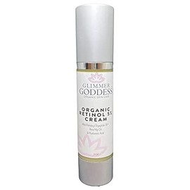 GLIMMER GODDESS Organic Retinol Wrinkle Repair Face and Neck Cream, 2 oz - Summer Formula - Anti-Aging, Hydrating, Reduces Fine Lines, Vegan, Cruelty-Free, Paraben-Free, Natural Ingredients