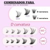 Kit De Extensiones De Pestañas 30d+40d Lash Curvatura 9-16m