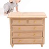 Agatige Wooden Dollhouse Furniture, Dollhouse Miniature Cabinet Chest of Drawer