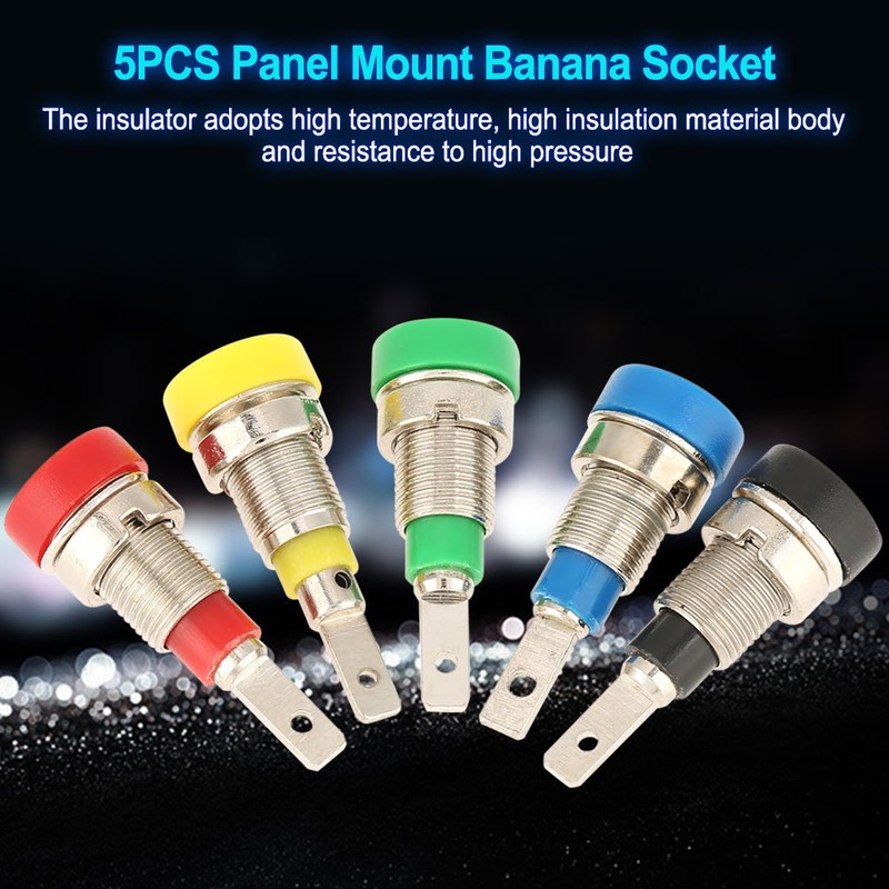Banana Plug Socket 2 mm Banana Socket Pole Clamp Mixed