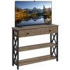 Yaheetech TV Stand, Entertainment Center with Drawer, Media Console Table