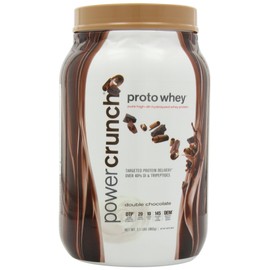 Power Crunch Whey Protein Powder, With Amino Acids, Protein Shakes with Delicious Taste, Double Chocolate, 2.1 LB