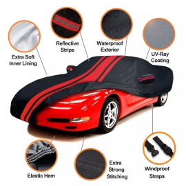 COLICO 6 Layer Fit Chevy Corvette C4 C5 C6 C7 1984-2019 Custom Car Cover Outdoor