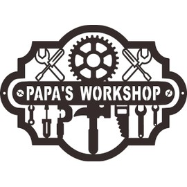 Metal Garage Signs Papas Garage Sign Dad Garage Sign Papa Gifts and Dad's Workshop Sign Vintage for Men Repair Room Decoration Resilient Shop Signs for Men
