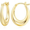 Aretes De Oro 14k Niña Mujer Dama Ovalados Joyería Regalos