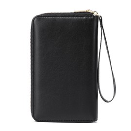 Toctax Passport Case, Passport Case, Travel Documents Folder, Passport Bag Leather, Passport Holder for Men and Women, ID Case, Credit Card Cases, Black (black B), Classic and functional