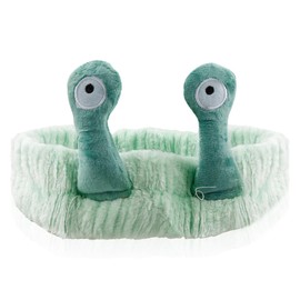 Plush Snail Headband - Creative Cute Plush Snail; Sweet Girl Face Wash Headband (Green)