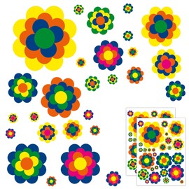 GamesMonkey Autoaufkleber Blumen G?nseblmchen Prilblumen Tuning - 27/54/108 Stck - Lustige Karosserie Motorrad Fahrradhelm Glasaufkleber (Large, 54 Stcke, Farbe 011)