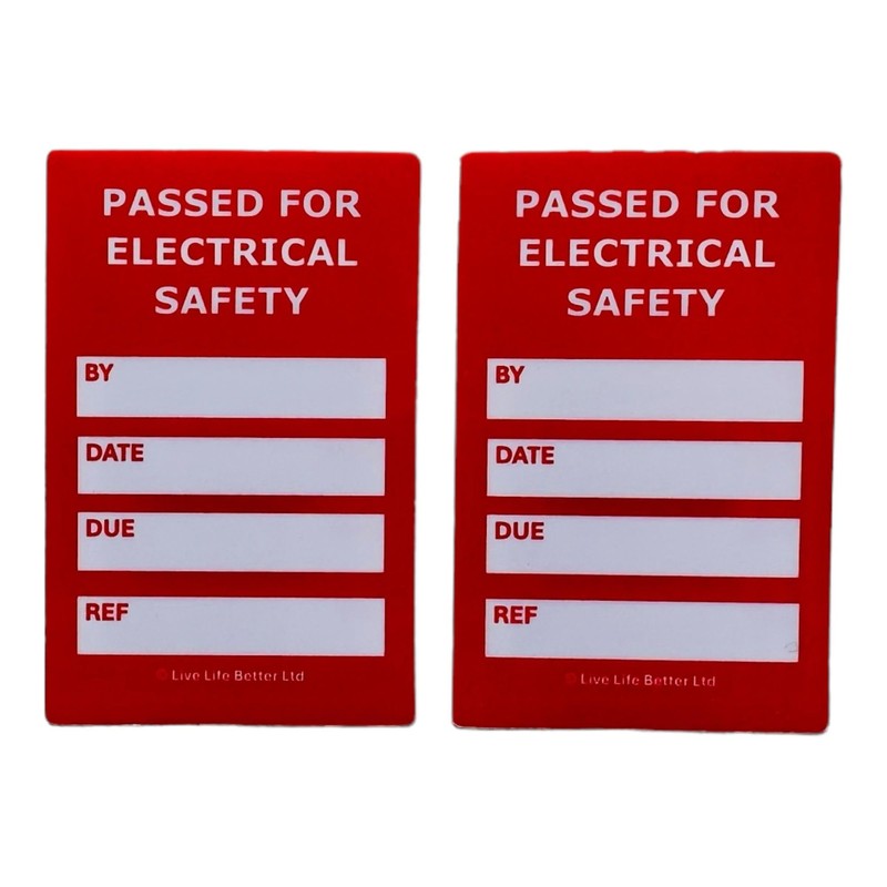 LIVELIFEBETTER® Electrical Safety Inspection (PAT Testing) Mini (PP) Tag and