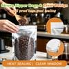 200Pcs Mylar Bags with Window 10"x14"Resealable Stand Up Mylar Bag