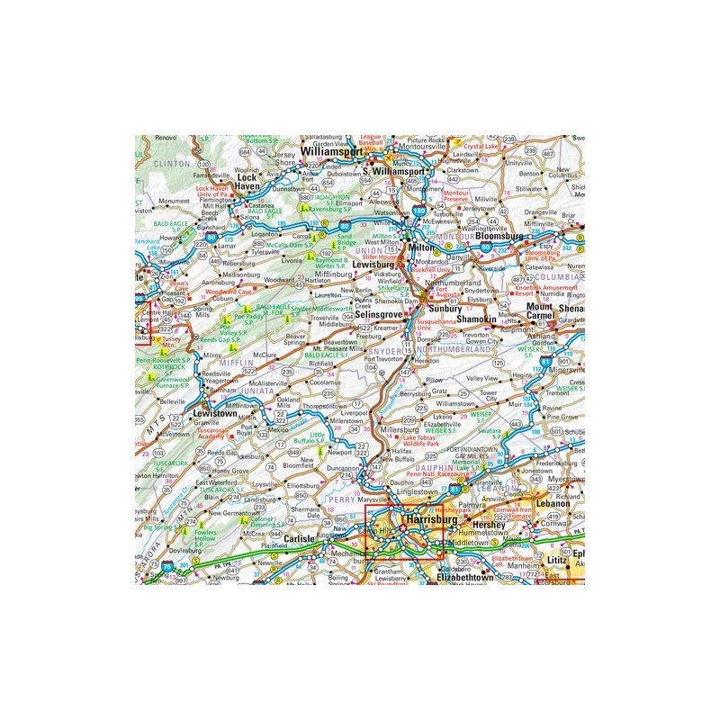 Pennsylvania State Wall Map - 25" x 24" Paper