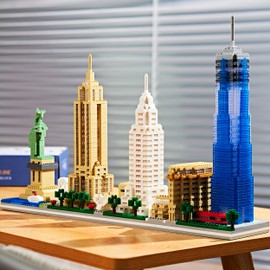 KLMEi City Architecture New York Skyline Micro Building Blocks Set for Adults NYC Skyline Collection Model Kit for Teens Kids Age of 14+ 3452 Pieces