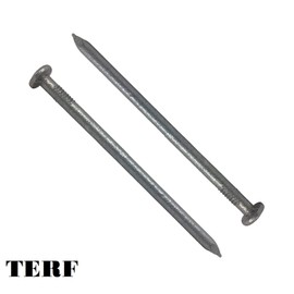 TERF® 75mm X 3.75mm Galvanised Round Wire Nails 75mm (3 inch) X 3.75mm Round Nail For Soft and Hard Timber Wood Joinery Construction Furniture Craft Decking Fence Multi Purpose - Pack of 75