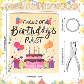 Thyle Birthday Greeting Card Organizer Card Keeper Album Card Keeper with Metal Buckles Binding Binder Collection Keepsake Album Holder for Memory Greeting Card Photo