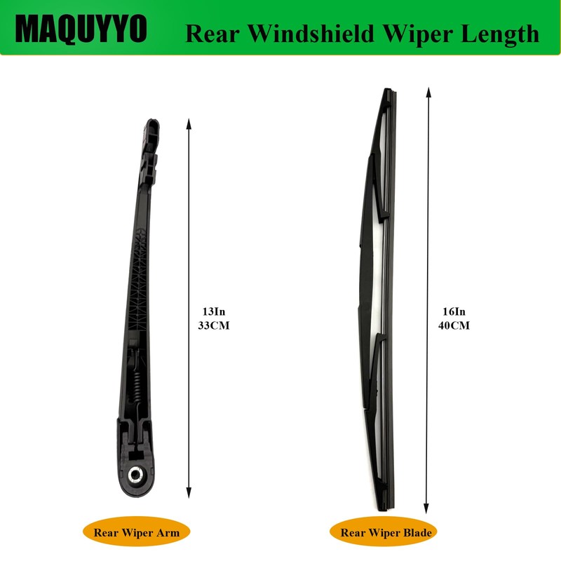 Rear Windshield Wiper Arm Blade Set Replacement for Honda Odyssey