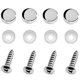 Stainless Steel Rust Resistant License Plate Frame Fasteners Screws M6x24mm Self-Tapping Chrome