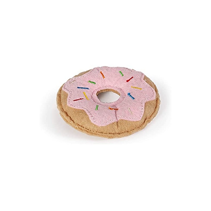 Karlie 521595 Cat Toy Texile Pink Donut 7.5 cm