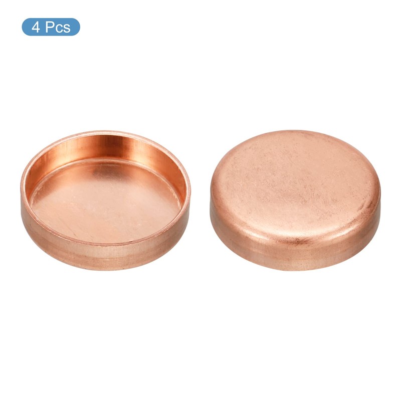 sourcing map Copper End Cap Pipe Fitting Welding Connection 25.4