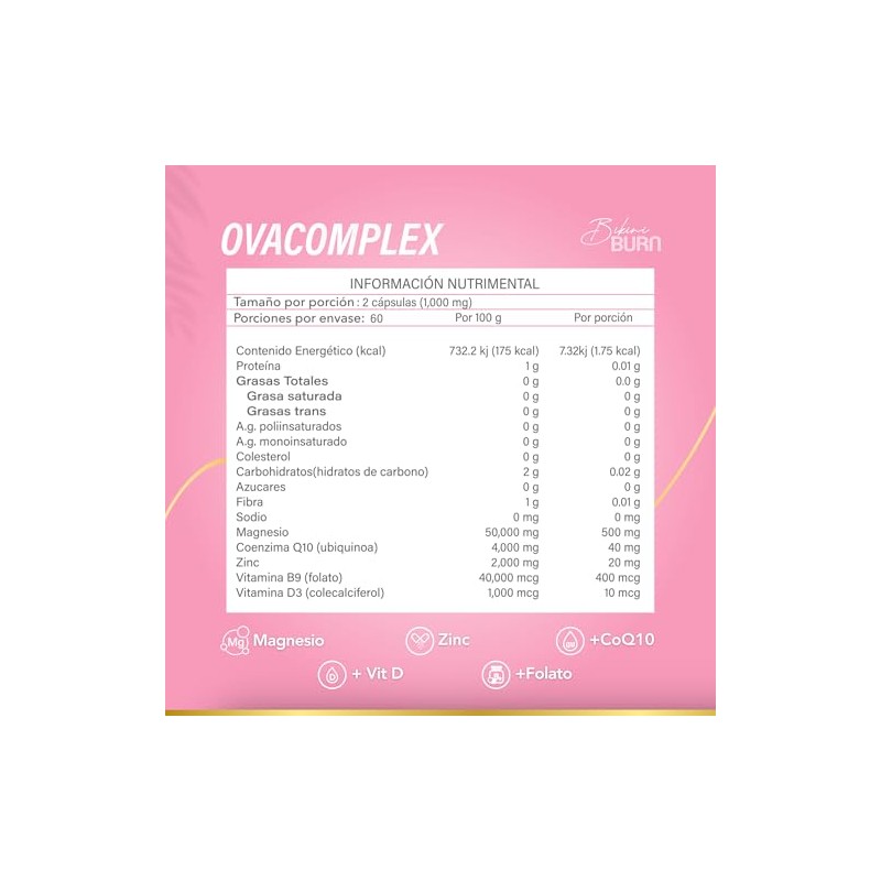 Ovacomplex | Folato, Magnesio, Vit D, Zinc, CoQ10, Berberina