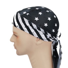 IBLUELOVER Printing Cycling Bandana Sports Headwear Quickly Dry Skull Cap Anti-UV Moisture Wicking Cycling Beanie Cap Head Wrap Helmet Liner for Men Outdoor Running Riding Climbing