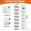2 Pack Baseball Cap Hat Organizer(White)