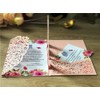 KUCHYNEE 20PCS Pink Laser Cut Floral Wedding Invitation Cards with