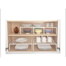 Shelf Organizer 4 Piece - Extendable - White- Smart Design