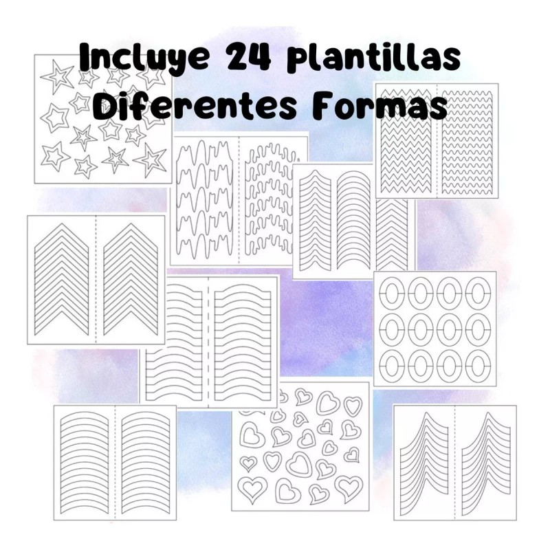 Universo en Linea Plantillas Adhesivas Diseño Uñas Esmalte/ Gel/ Acrílico