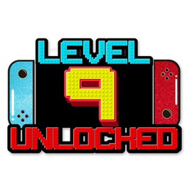 brayqu Video Game 9th Birthday Party Invitations Boy Glitter Video Game 9 Year Old Boys Birthday Shaped Invitations Fill-in Ninth Birthday Invites (20 Invitation Cards with Envelopes)