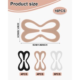 TPZORJX Pack of 12 Bra Straps Clips, Bra Straps Holder Butterfly Style Bra Clips Bra Clips for Bra Straps Back Invisible Non-Slip Bra Clip Back for Full Cup Size