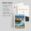 Lantern Press Alaska, Moose Drinking (52 Playing Cards, Poker Size