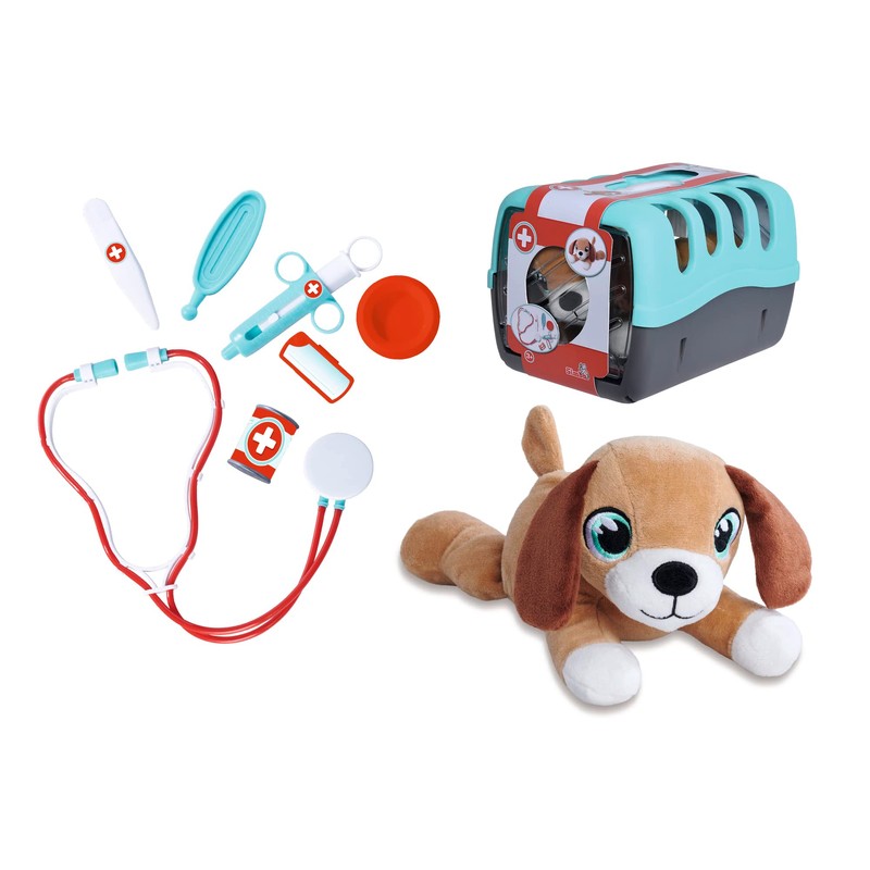 Veterinary Case, Plush and 24 cm, Accessories, 7 Pieces, 25