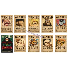 10 Pcs Anime One Piece Luffy Straw Hat Pirates Wanted Poster HIGH QUALIT