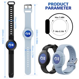 4 Packs Princess Cruise Medallion Holder, Breathable Soft Silicone Wristband for Carnival Ocean Medallion for Women Men Girls Kids Children (Black, Blue, Green, Purple)