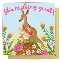 La La Land Greeting Card Doing Great Kangaroo