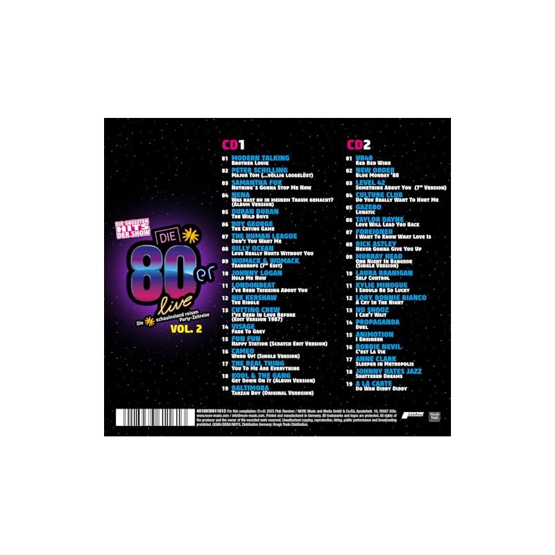 Die 80er Live Vol. 2 - die Größten Hits der
