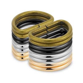 QIUTIMIY 50pcs Metal D Ring Buckle Welded for Purse Hardware Sewing Accessories Crafts Hand DIY,Multicolor 13mm