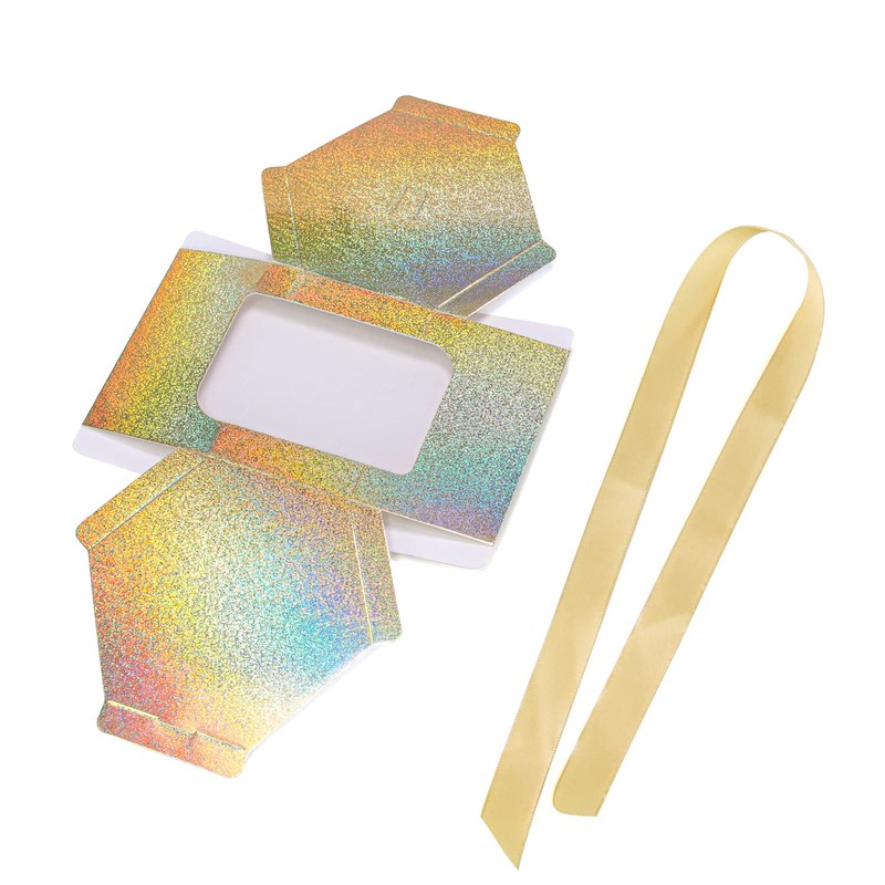 24 gift boxes with display windows, hexagonal paper boxes with