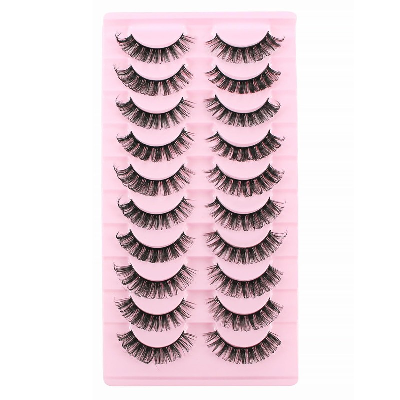 False Eyelashes Natural Russian Lashes D Curl Cat Eye Lashes