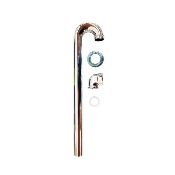 87870 22 Gauge 1-1/2" x 25-1/2" Chrome Plated Brass Washing