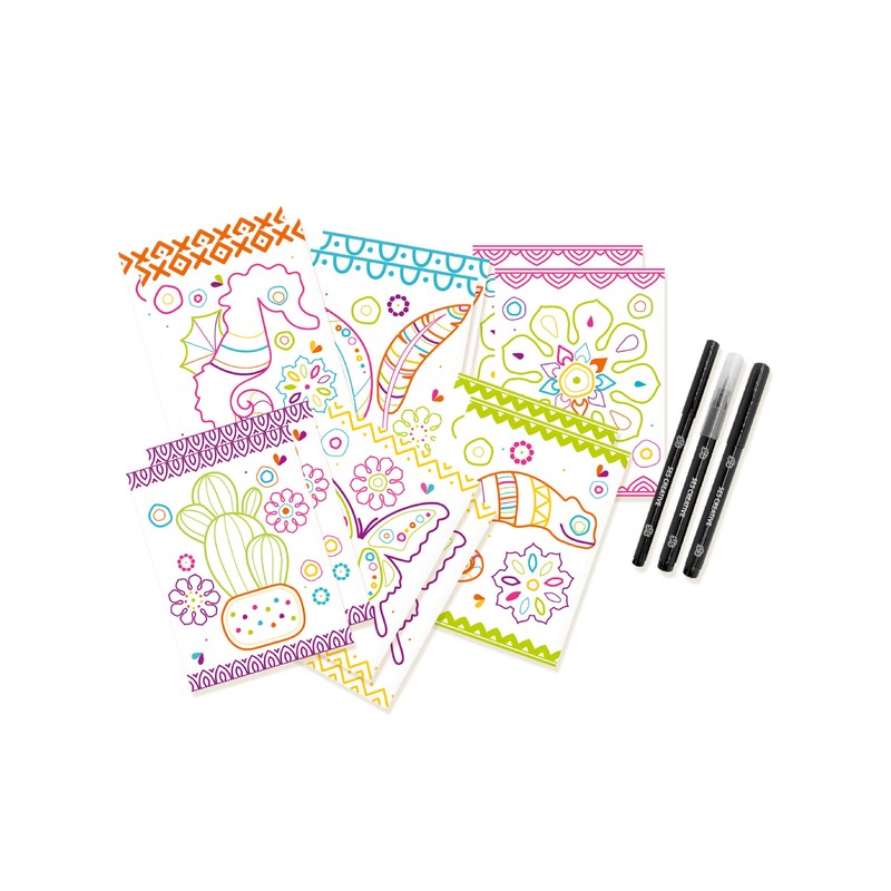 SES Creative 14013 Doodle Cards, Diverse Colours