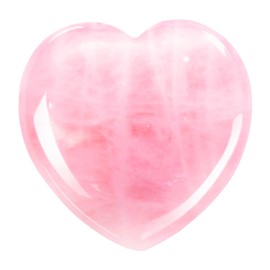 Sdfvsdg 60mm Rose Heart Quartz Crystals Large Pink Love Heart Healing Crystals Natural Polished Heart Shaped Gemstone Heart Carved Gem Meditation Stone for Women Home Decor