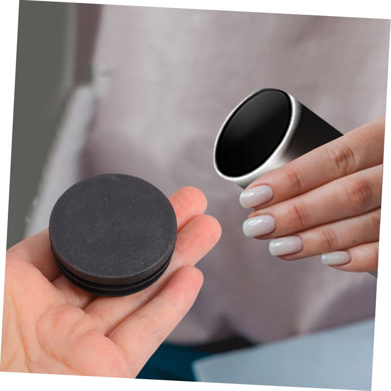 Gadpiparty 4pcs Black Plastic Round Leg Inserts for Furniture Chair